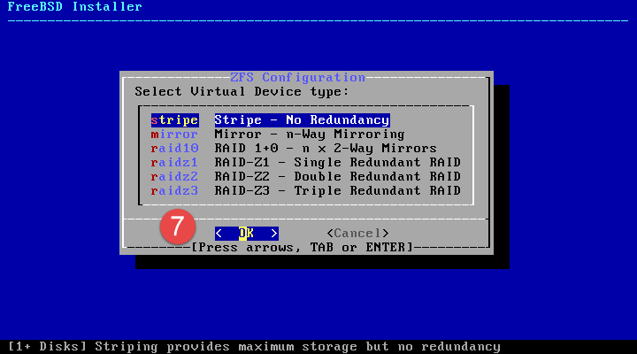 Image of OPNsense installation process.