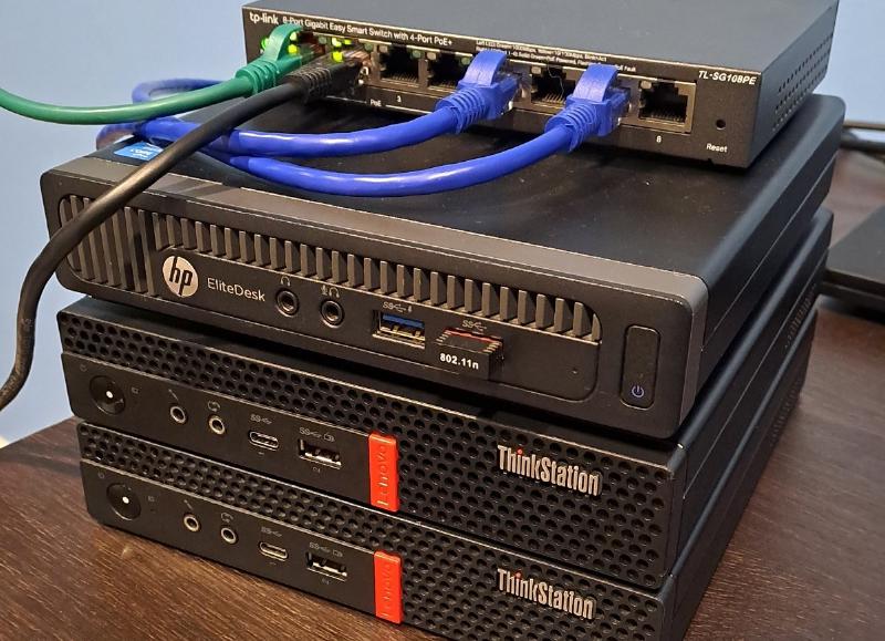 Latest image showing status of home lab build.