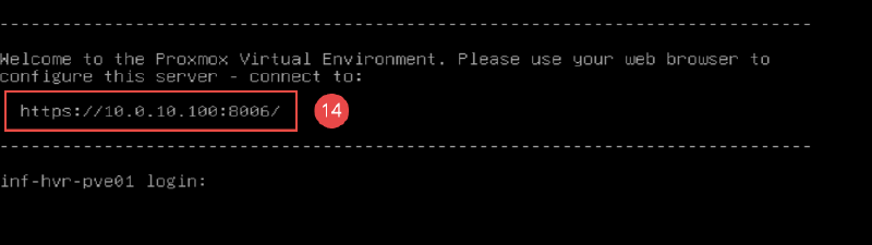 Image showing Proxmox installation steps.