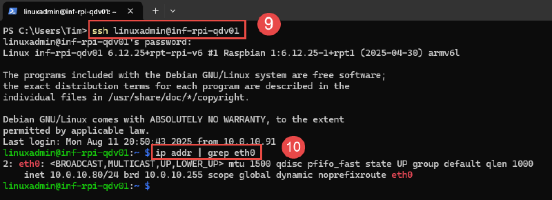 Image showing Raspberry Pi setup for use with Qdevice and Proxmox.