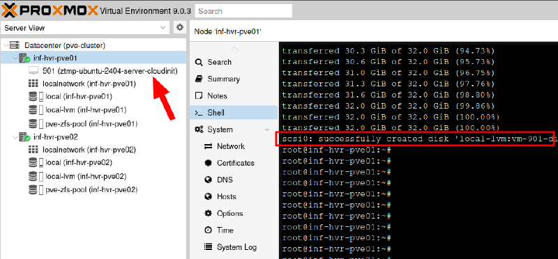 Create initial VM for use as a template.